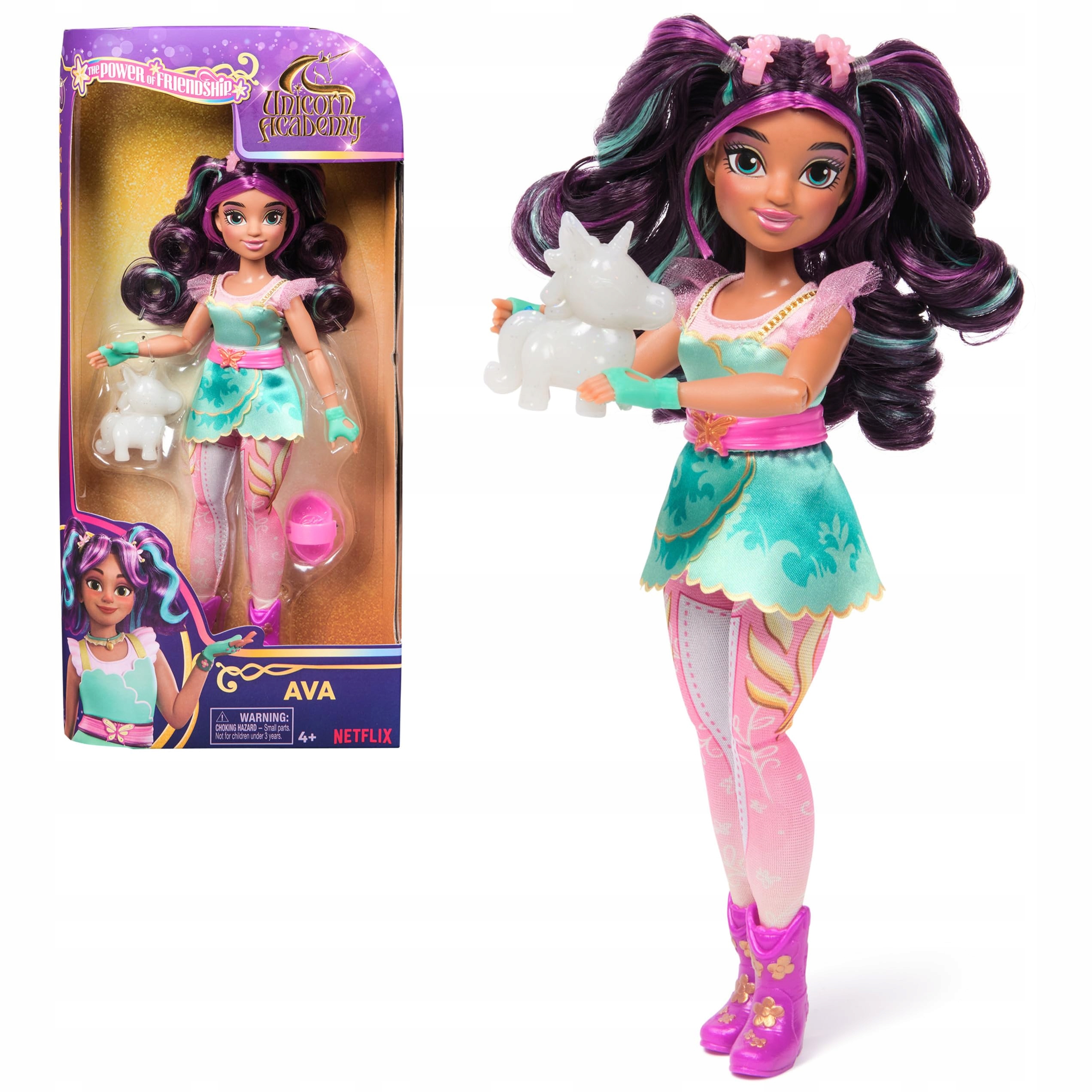 Bábika Ava Power of Friendship s figúrkou Unicorn Academy